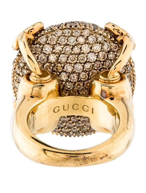 gucci diamond ring gold|18kt gold Gucci rings.